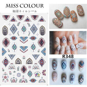 Nail Art Decals Stickers Bohemian Shapes R348